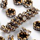 Brass Rhinestone Spacer Beads RB-A014-L6mm-01AB-NF-1