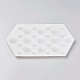 六角形のデザインの DIY シリコンモールド  レジン型  UVレジン用  エポキシ樹脂ジュエリー作り  ホワイト  12x22.5x2~2.5cm AJEW-WH0057-06-2