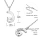 SHEGRACE Rhodium Plated 925 Sterling Silver Initial Pendant Necklaces JN903A-2