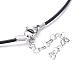 Cowhide Leather Necklace Making NJEW-JN02464-4