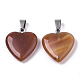 Coeur pendentifs cornaline naturelles X-G-Q438-17-2