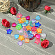 Hobbiesay 640 pièces 16 styles perles acryliques transparentes écologiques MACR-HY0001-10-5