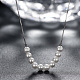 925 стерлингового серебра перлы раковины из бисера ожерелья NJEW-BB18719-6