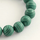 Round Synthetic Malachite Bead Strands G-Q938-02A-1
