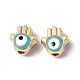 Perlas de mal de ojo de esmalte de aleación ENAM-G214-04G-2