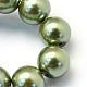 Backen gemalt pearlized Glasperlen runden Perle Stränge HY-Q330-8mm-49-3