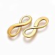 Antique Golden Tibetan Style Alloy Infinity Pendants for Jewelry Making X-TIBEP-A18547-AG-LF-2