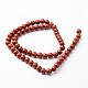 Brins ronds de perles de jaspe rouge naturel G-J346-21-6mm-2