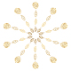 Unicraftale 4 размер листовые подвески 40 шт. подвеска из нержавеющей стали золотой свинец подвеска металлический шарм ожерелье подвески для изготовления ювелирных изделий STAS-UN0003-92G-1