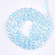 Chapelets de perles en cristal de quartz synthétique G-T108-29A-2