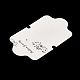 フラワープリントの厚紙紙のジュエリーディスプレイカードを折りたたんで、ネックレスとブレスレットの保管に使用します。  ホワイト  11.6x7x0.05cm  穴：16.5x8.5mmと2mm CDIS-A006-15-4