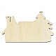 Ornamento pendente in legno WOOD-N005-70-2