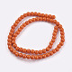 1 Strang orange rot gefärbte runde synthetische türkisfarbene Perlenstränge X-TURQ-G106-6mm-02G-2