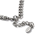 304 collar de cadena de eslabones cubanos con corte de diamante de acero inoxidable NJEW-D045-09P-3