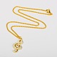 Alloy Rhinestone Treble Clef Golden Jewelry Sets: Earrings & Necklaces SJEW-JS00720-2