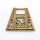 Filigree Trapezoid Plating Zinc Alloy Chandelier Components PALLOY-N0099-14-2