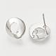 Accessoires de clous d'oreilles en laiton KK-T029-41P-2
