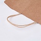 クラフト紙袋  ギフトバッグ  ショッピングバッグ  茶色の紙袋  ハンドル付き  サドルブラウン  32x11x25cm CARB-WH0004-A-01-5