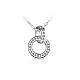 Fashion Zinc Alloy Cubic Zirconia Pendant Necklaces NJEW-BB21753-A-1