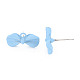 Spray Painted Alloy Stud Earring Findings PALLOY-S139-011-RS-4