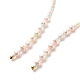 Mehrschichtige Halskette aus natürlichen Perlen und Glasperlen mit Seilknoten für Frauen NJEW-JN03908-03-5