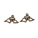 50 pcs antique auréole de bronze avec des ailes d'ange pendentifs en alliage de style tibétain X-TIBEP-GC030-AB-NR-1