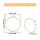 Dicosmétique 50 pièces 5 couleurs placage ionique (ip) 316 accessoires de boucles d'oreilles créoles en acier inoxydable STAS-DC0003-93-3
