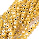 Chapelets de perles rondes de chalumeau manuelles de mauvais œil LAMP-L058-8mm-01-2