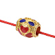 Perlas de esmalte de aleación de estilo chino X-ENAM-L015-01A-G-4