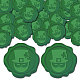CRASPIRE 100pcs Green Wax Seal Stickers Saint Patrick's Day Decoration Stickers Vintage Adhesive Envelope Sealing Stickers for Wedding Gift Wrapping Birthday Greeting Cards Making DIY-CP0010-17D-1