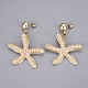 Pinzas de pelo de hierro y pendientes de perlas conjuntos de joyas SJEW-E331-08-2