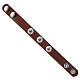Leather Snap Bracelet Making MAK-T002-VNP006-6-2