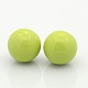 Kein Loch lackiert Messing runden Ball Perlen passen Käfig Anhänger KKB-J001-07-1