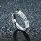 Regali di san valentino anelli per coppia in acciaio al titanio con zirconi cubici per donna RJEW-BB16445-9P-5