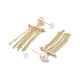 Aretes con borlas de perlas naturales EJEW-P256-29G-2