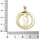 Латунные микро проложить кубического циркония подвески KK-Q068-40C-G-3