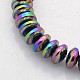 Electroplate Non-magnetic Synthetic Hematite Rondelle Beads Strands G-J216B-M-3