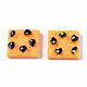 不透明なエポキシ樹脂カボション  模造食品  パン  オレンジ  20.5x18.5x7.5mm CRES-S358-49-2