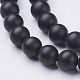 Chapelets de perles perles en agate noire naturelle X-G-D543-6mm-2