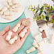 GORGECRAFT 20Pcs Wooden Peg Dolls Unfinished Mini Wood Crafts 34mm Unpainted Natural Wood Peg People Shapes Blank Family Figures Decorations Kits for Home DIY Art Painting Supplies WOOD-GF0001-70-3