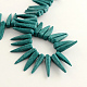 Chapelets de perle en turquoise synthétique teinte X-TURQ-Q099-23B-2