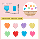Pandahall 8 colores corazón cuentas de arcilla CLAY-PH0001-63-4