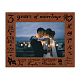 FINGERINSPIRE 3 Years of Marriage Engraved Leather Picture Frame AJEW-WH0320-01G-1