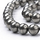Chapelets de perles de pyrite naturelle  G-S249-01-8mm-3