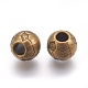 Tibetan Style Alloy Large Hole FootBall/Soccer Ball Charms European Beads TIBEB-5393-AB-FF-2