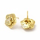 Rack Plating Brass Micro Pave Cubic Zirconia Stud Earrings for Women EJEW-H091-13G-2