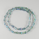 Transparent Electroplate Glass Beads EGLA-R079-18x10mm-08-1