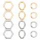Wadorn 12pcs 6 estilos de anillos de puerta de resorte de aleación FIND-WR0008-96-1