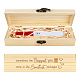 Rechteckige Schwangerschaftstest-Andenkenbox aus Holz mit Schloss CON-WH0103-002-1
