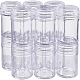 BENECREAT 12 Pack 40ml Empty Clear Plastic Bead Storage Container jar with Rounded Screw-Top Lids for Beads CON-BC0004-22B-43x44-1